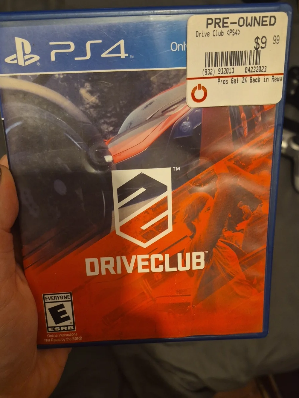 Sony PS4 DriveClub Game - Red and Black Cover